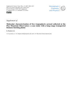 Supplement of Molecular characterization of free tropospheric
