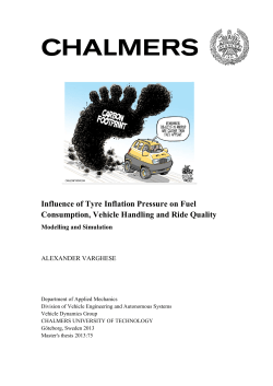 Influence of Tyre Inflation Pressure on Fuel Consumption, Vehicle