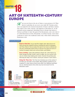 Art of Sixteenth-Century Europe