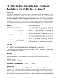 Lab 2. Molecular Shapes: How Does the Number of Substituents