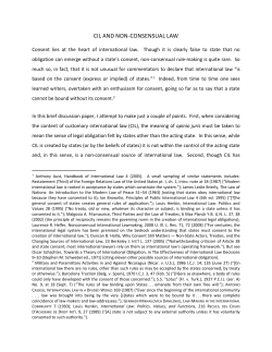 CIL AND NON-CONSENSUAL LAW