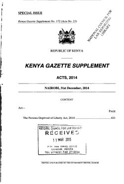 Persons Deprived of Liberty Act