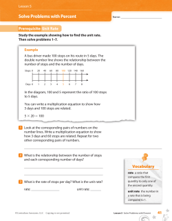 Solve Problems with Percent