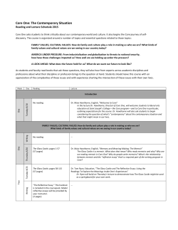 Core One: The Contemporary Situation