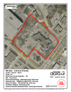 2.33 ha (5.76 acres) Site Area: 2017 vacant lands