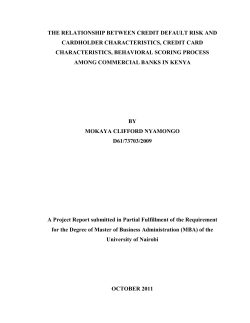 the relationship between credit default risk and