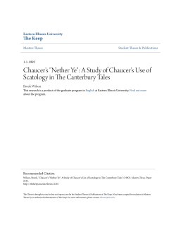 Chaucer`s "Nether Ye": A Study of Chaucer`s Use of