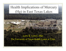 Health Implications of Mercury in East Texas Lakes