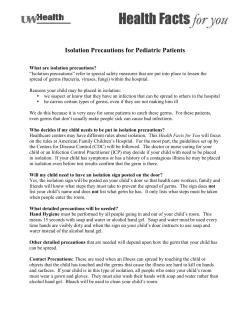 Isolation Precautions