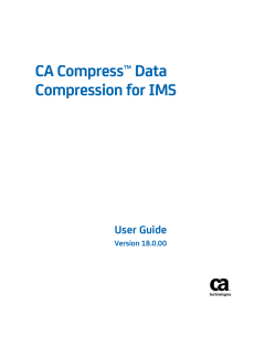 CA Compress Data Compression for IMS User Guide