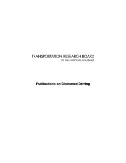 Publications on Distracted Driving
