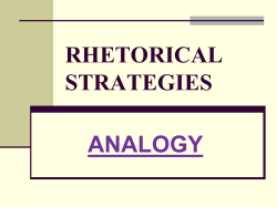 RHETORICAL STRATEGIES