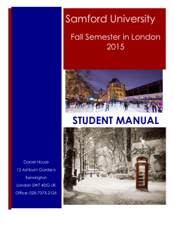 Samford University STUDENT MANUAL