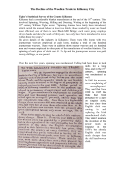 The Decline of the Woollen Trade in Kilkenny City