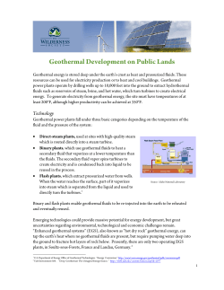 Geothermal Development on Public Lands