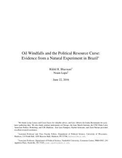 Oil Windfalls and the Political Resource Curse