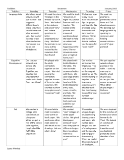 Toddlers Snowmen January 2015 Laura Windels