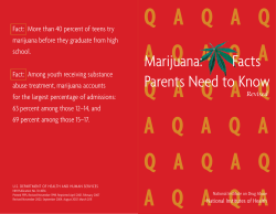 Marijuana: Facts Parents Need to Know