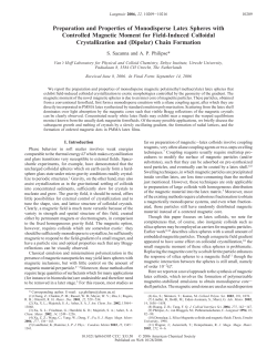 Preparation and Properties of Monodisperse Latex Spheres with