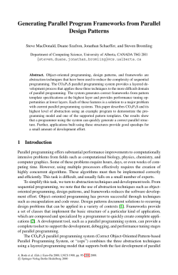 Generating Parallel Program Frameworks from Parallel Design