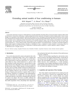 Extending animal models of fear conditioning to humans