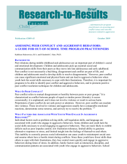 assessing peer conflict and aggressive behaviors