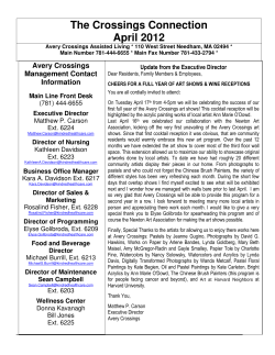 April 2012 Newsletter