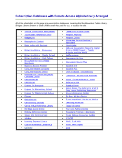 Subscription Databases with Remote Access