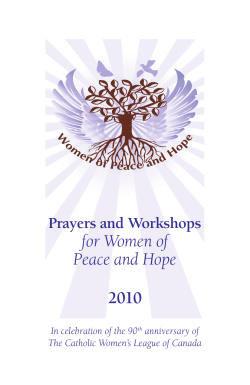 Prayers and Workshops for Women of Peace and Hope