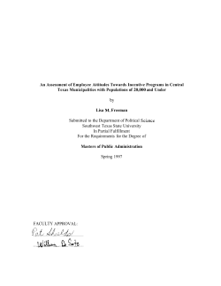 An Assessment of Employee Attitudes Towards Incentive Programs