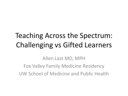 Teaching Across the Spectrum: Challenging vs Gifted Learners
