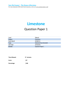 Limestone - SAVE MY EXAMS!