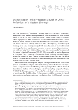 Evangelisation in the Protestant Church in