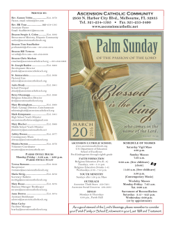 March 20, 2016 - Palm Sunday of the Lord`s Passion C