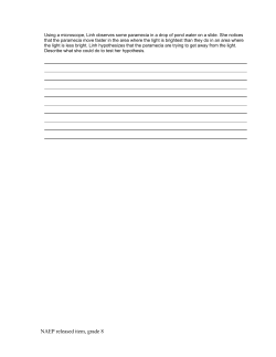NAEP released item, grade 8