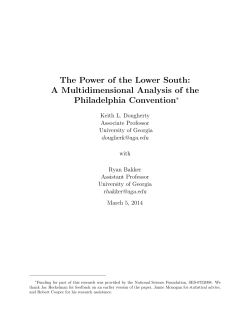 A Multidimensional Analysis of the Philadelphia Convention