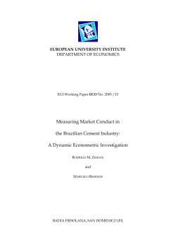 Measuring Market Conduct in the Brazilian Cement Industry: A