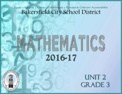 UNIT 2 &ndash; Grade 3