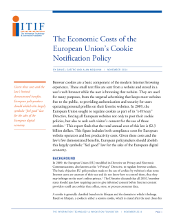 The Economic Costs of the European Union`s Cookie Notification