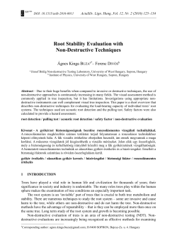 Root Stability Evaluation with Non