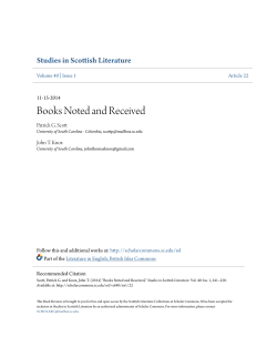 Books Noted and Received - Scholar Commons