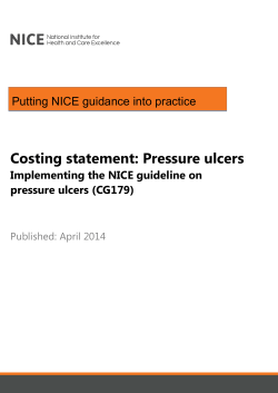 Costing statement: Pressure ulcers