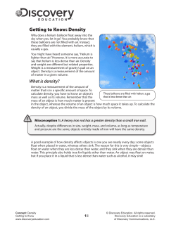 Getting to Know: Density