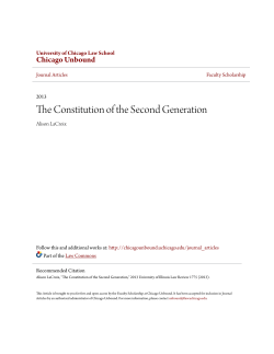 The Constitution of the Second Generation