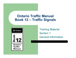 Ontario Traffic Manual Book 12 &ndash; Traffic Signals