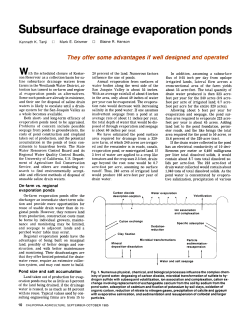 Subsurface drainage evaporation ponds