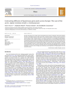 Contrasting diffusion of Quaternary gene pools across Europe: The