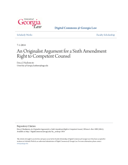 An Originalist Argument for a Sixth Amendment Right to Competent