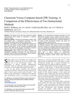 Classroom Versus Computer-based CPR Training