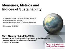 Measures, Metrics and Indices of Sustainability